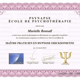 hypnose maitre praticien Murielle BONSALL Psynapse à Auxerre