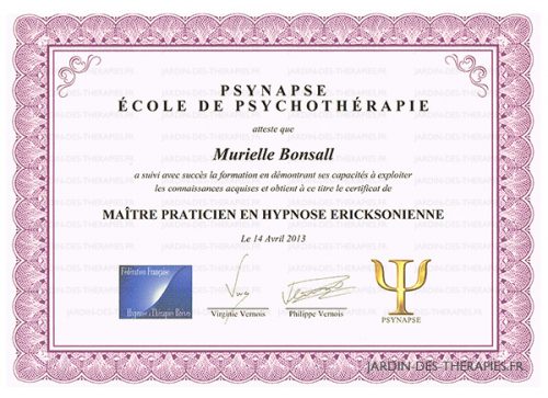 hypnose maitre praticien Murielle BONSALL Psynapse à Auxerre